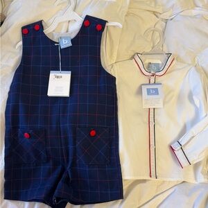 bella bliss Navy and White Kids Matching Set